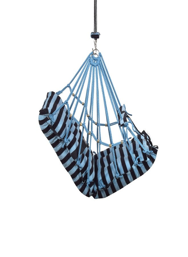 BOFFLE® Cotton Swing Chair for Kids Baby's Children Folding and Washable1-3 Years with Safety Belt/Home,Garden Jhula for Babies|Swing for Kids | Seat and Back Side 16x16 inch - Image 3